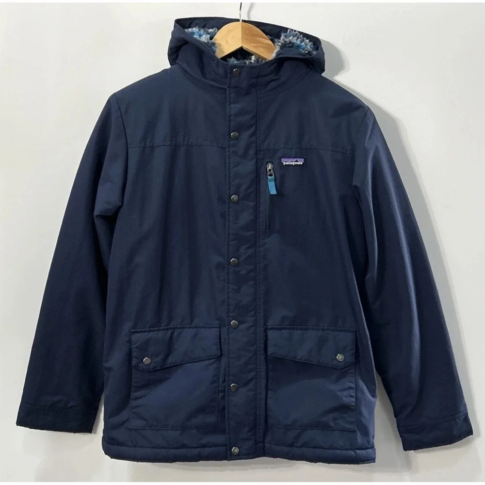 Boys Patagonia Lined Inferno Jacket Hooded Insulated Sz‎ XXL 16-18  68460